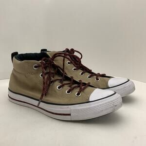 Converse Chuck Taylor All Star Street Mid Khaki Sneakers 162383F Mens 8 Wom 10